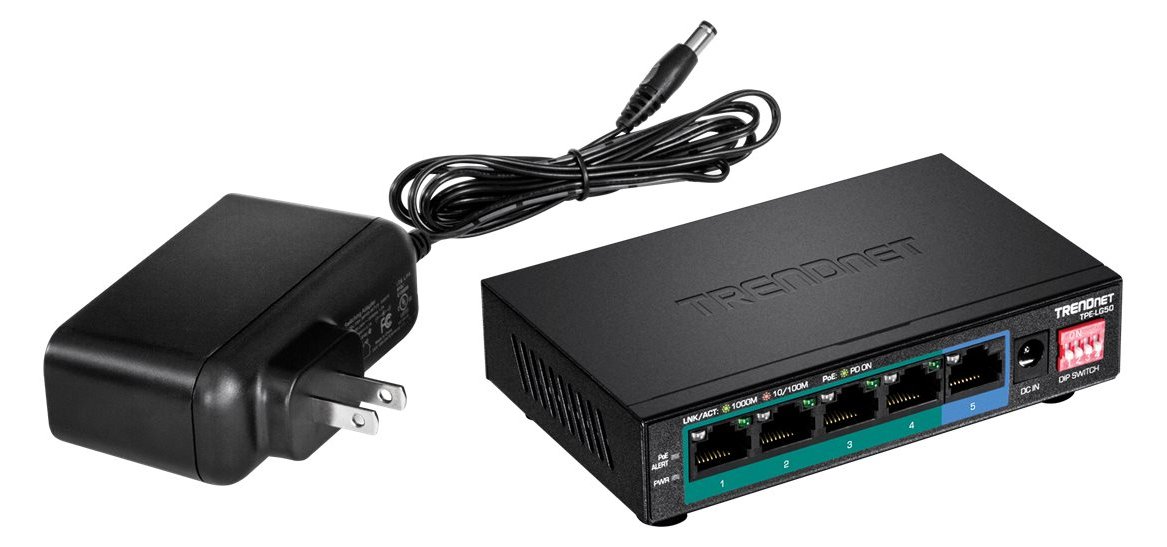 TRENDnet TPE LG50 - Switch - unmanaged - 4 x 10/100/1000 (PoE+)