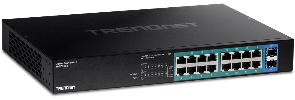 TRENDnet TPE TG182 - Switch - 16 x 10/100/1000 (PoE+)