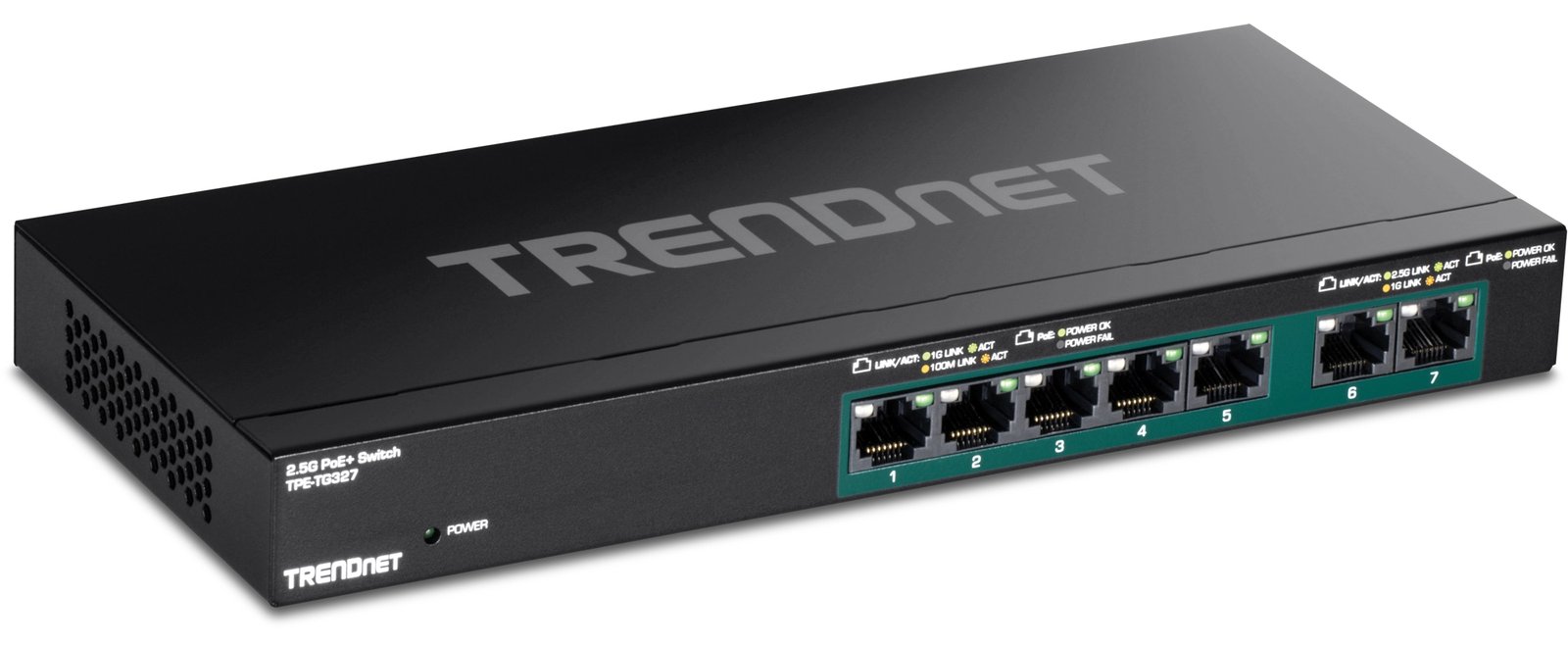 TRENDnet TPE TG327 - Switch - unmanaged - 5 x 10/100/1000 (PoE+)