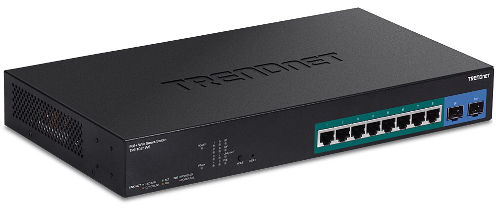 TRENDnet TPE-1021WS - Switch - Smart - 8 x 10/100/1000 (PoE+)