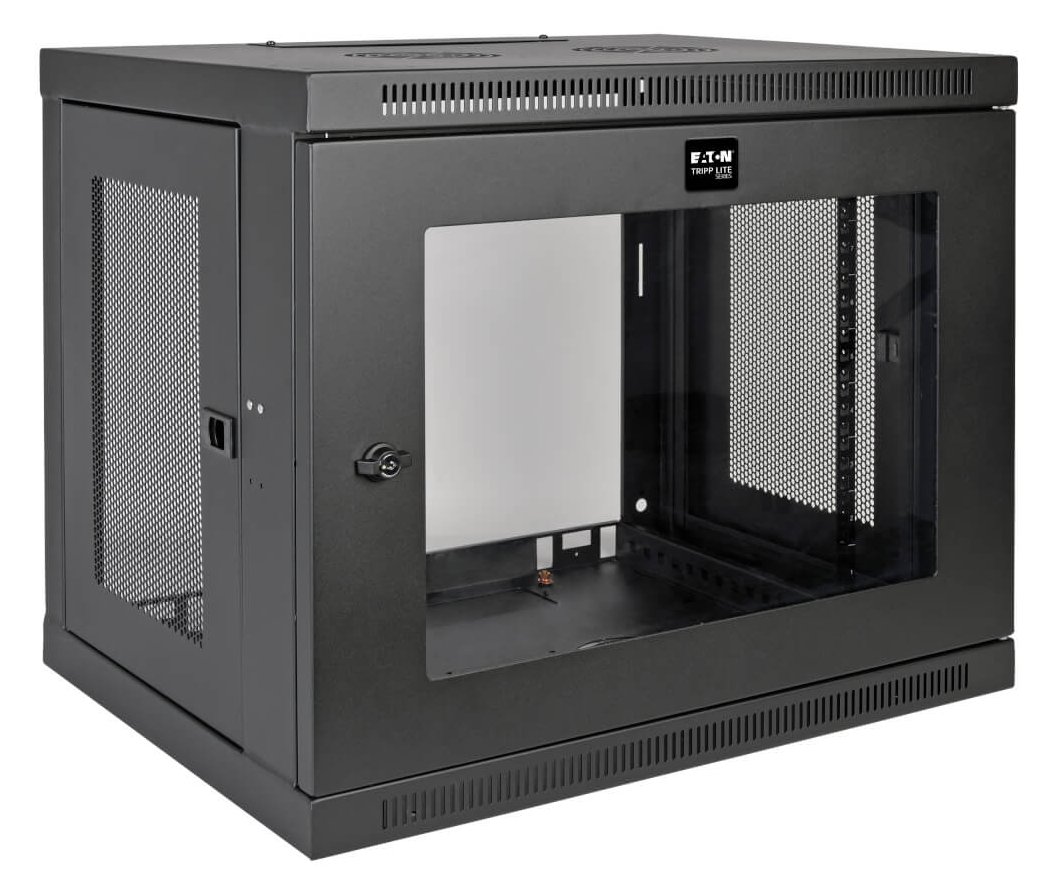 Tripp Eaton Tripp Lite Series 9U Wall Mount Rack Enclosure Server Cabinet w/ Acrylic Glass Front Door - Schwarz - 19