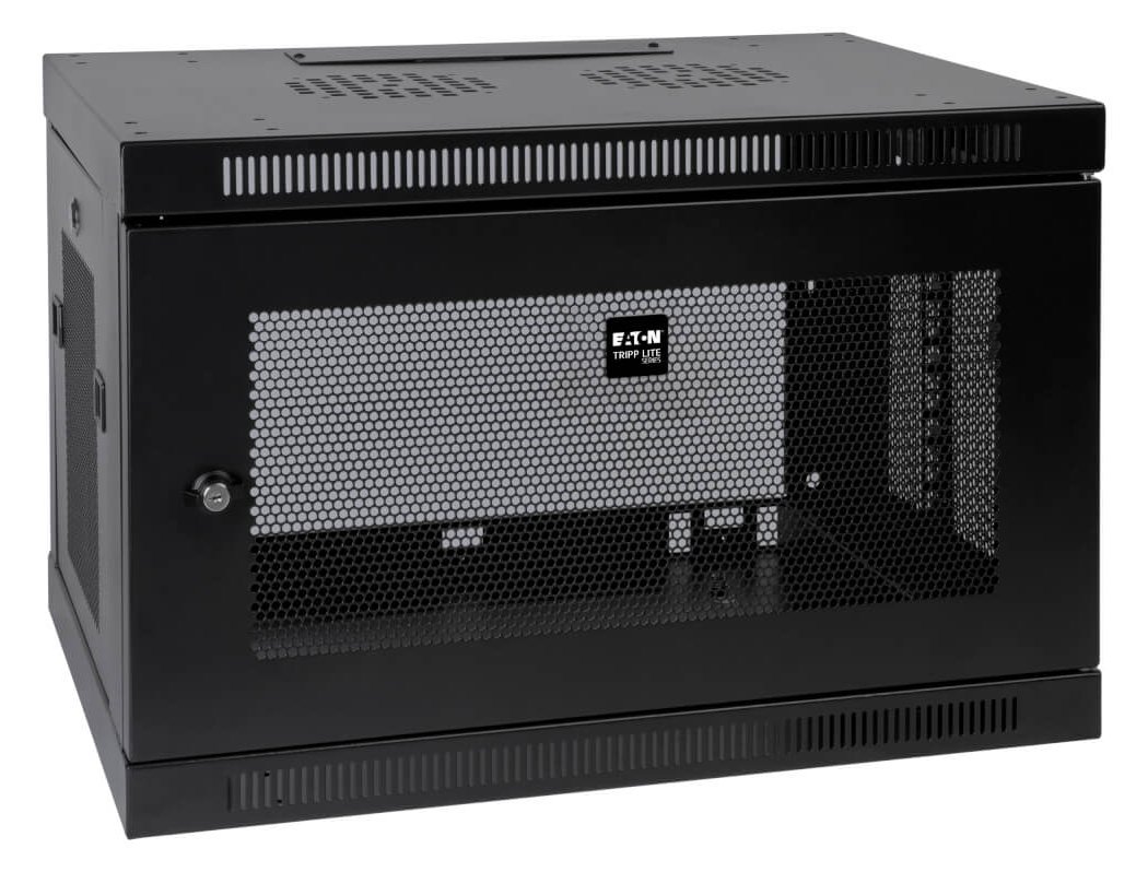 Tripp Eaton Tripp Lite Series 9U Wall Mount Rack Enclosure Server Cabinet w/ Door & Side Panels - Schwarz - 9U - 19