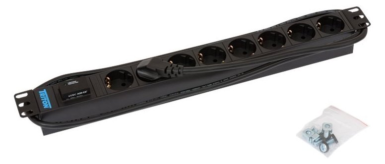 TRITON RAB-PD-X08-A1 - Stromverteiler (Rack - einbaufähig) - Ausgangsanschlüsse: 8 - 1U - 48.3 cm (19)