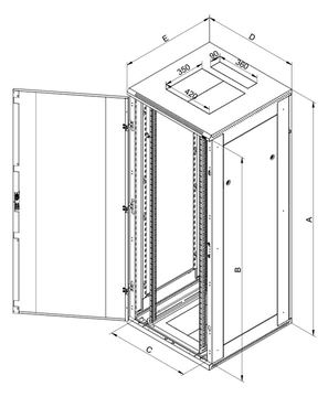 TRITON RMA N - Schrank Netzwerkschrank - freistehend - Hellgrau, RAL 7035 - 22U - 48.3 cm (19) von LumaTech