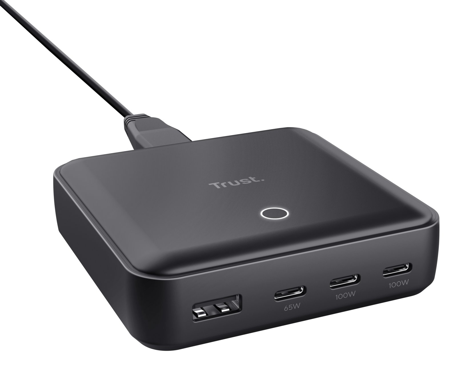 Trust Maxo - Netzteil - 100 Watt - 5 A - Power Delivery 3.0 + PPS - 4 Ausgabeanschlussstellen (USB, 3 x USB-C)