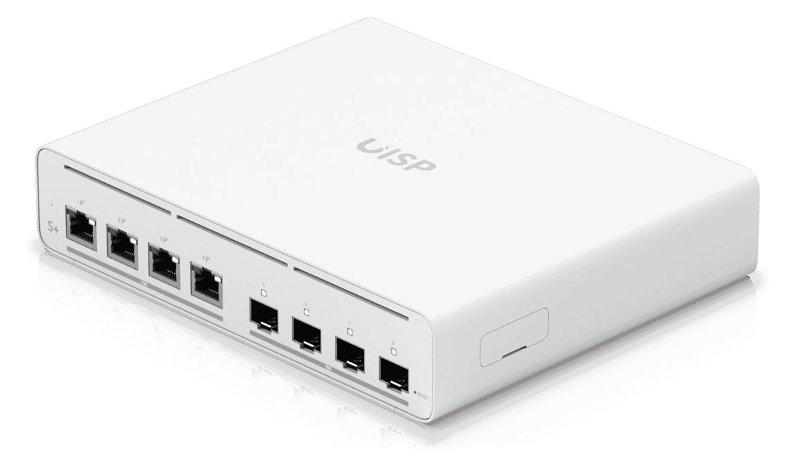 Ubiquiti UniFi UISP Switch Plus - Switch - managed - 4 x 2.5GBase-T + 4 x 10Gb Ethernet SFP+ - Passives PoE (160 W)