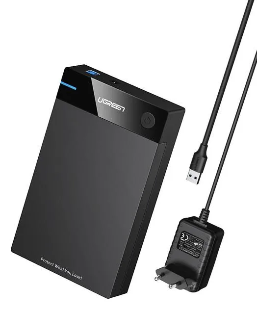 Ugreen 50422 - HDD / SSD-Gehäuse - 2.5/3.5 Zoll - SATA - Serial ATA II - Serial ATA III - 5 Gbit/s - USB - Schwarz, Ansicht 2