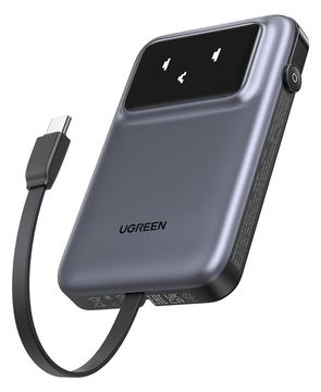 Ugreen Uno PB511 Powerbank 30W 1x USB-A USB-C integriertes Kabel von LumaTech