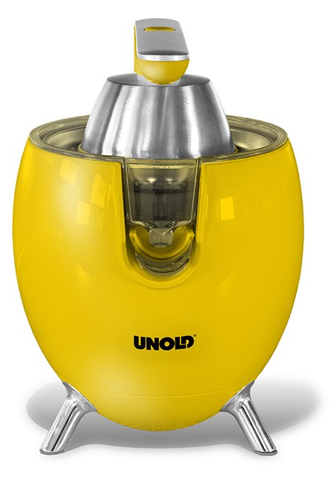 UNOLD ZITRUSPRESSE Power Juicy Yellow 78132 - Handsaftpresse - Gelb - 1 m - Edelstahl - Kunststoff - Edelstahl - 1100 W