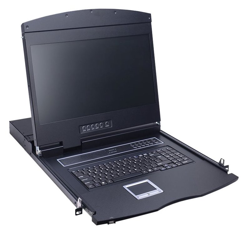 VALUE KVM-Konsole mit KVM-Switch - 8 Anschlüsse - USB - Großbritannien - 48 cm (19)