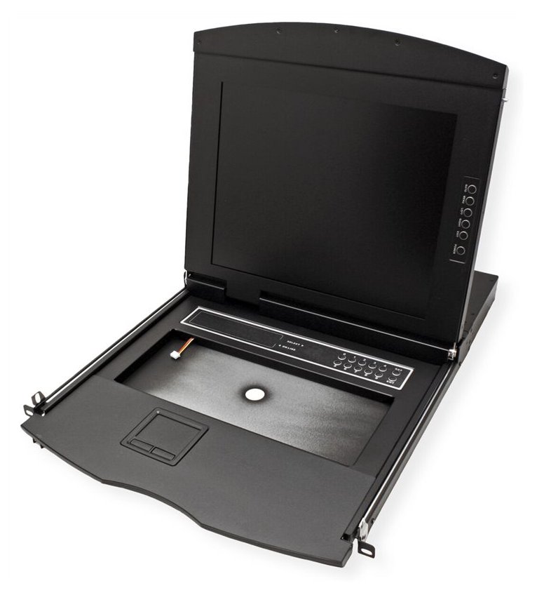 VALUE KVM-Konsole mit KVM-Switch - 8 Anschlüsse - USB - UK Englisch - 43.2 cm (17)