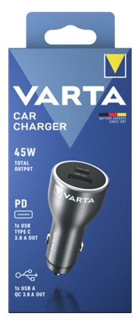 Varta Ladegerät 45W Car Charger 1x USB-A USB-C