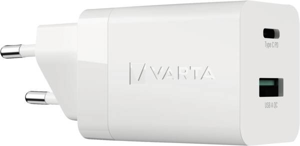 Varta Netzteil - 38 Watt - 3 A - PD, Quick Charge - 2 Ausgabeanschlussstellen (USB, 24 pin USB-C)