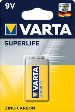 Varta Superlife 2022 - Batterie 6LR61 - Kohlenstoff von LumaTech