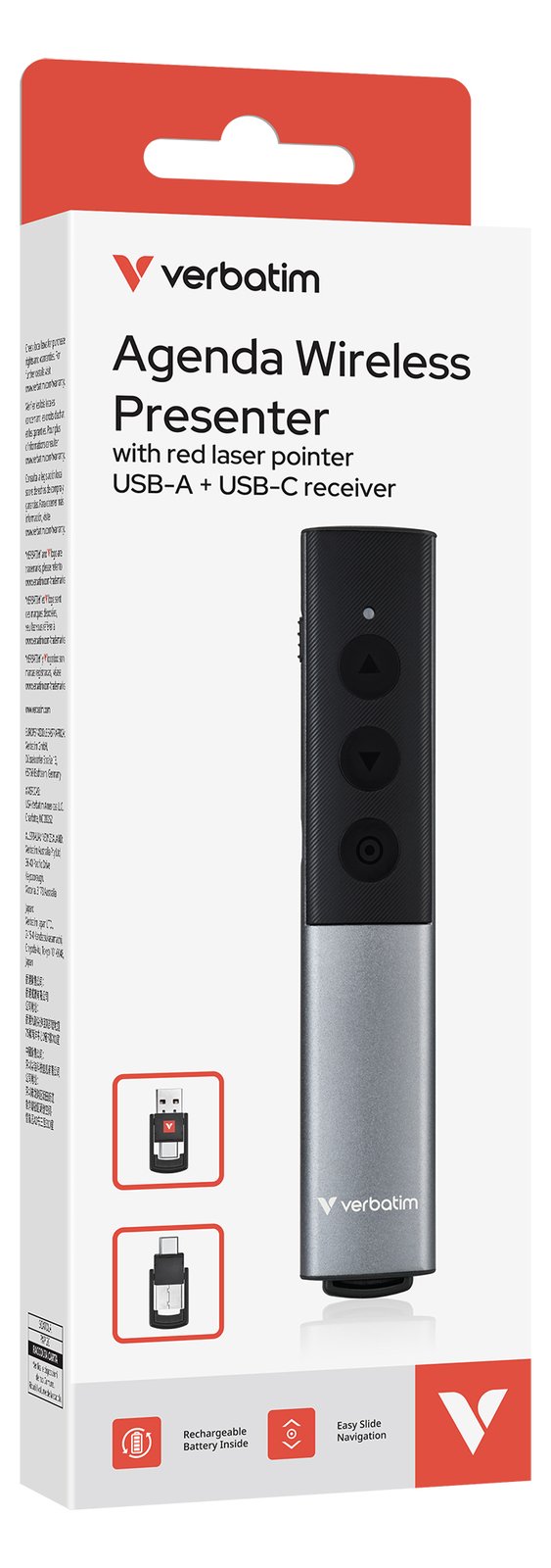 Verbatim Agenda Wireless Presenter with Red Laser Pointer - Presenter