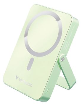 Verbatim Charge 'n' Go - Induktive Power Bank - magnetisch, mit Ständer - Li-Pol - 10000 mAh - 20 Watt - 3 A - Grün von LumaTech