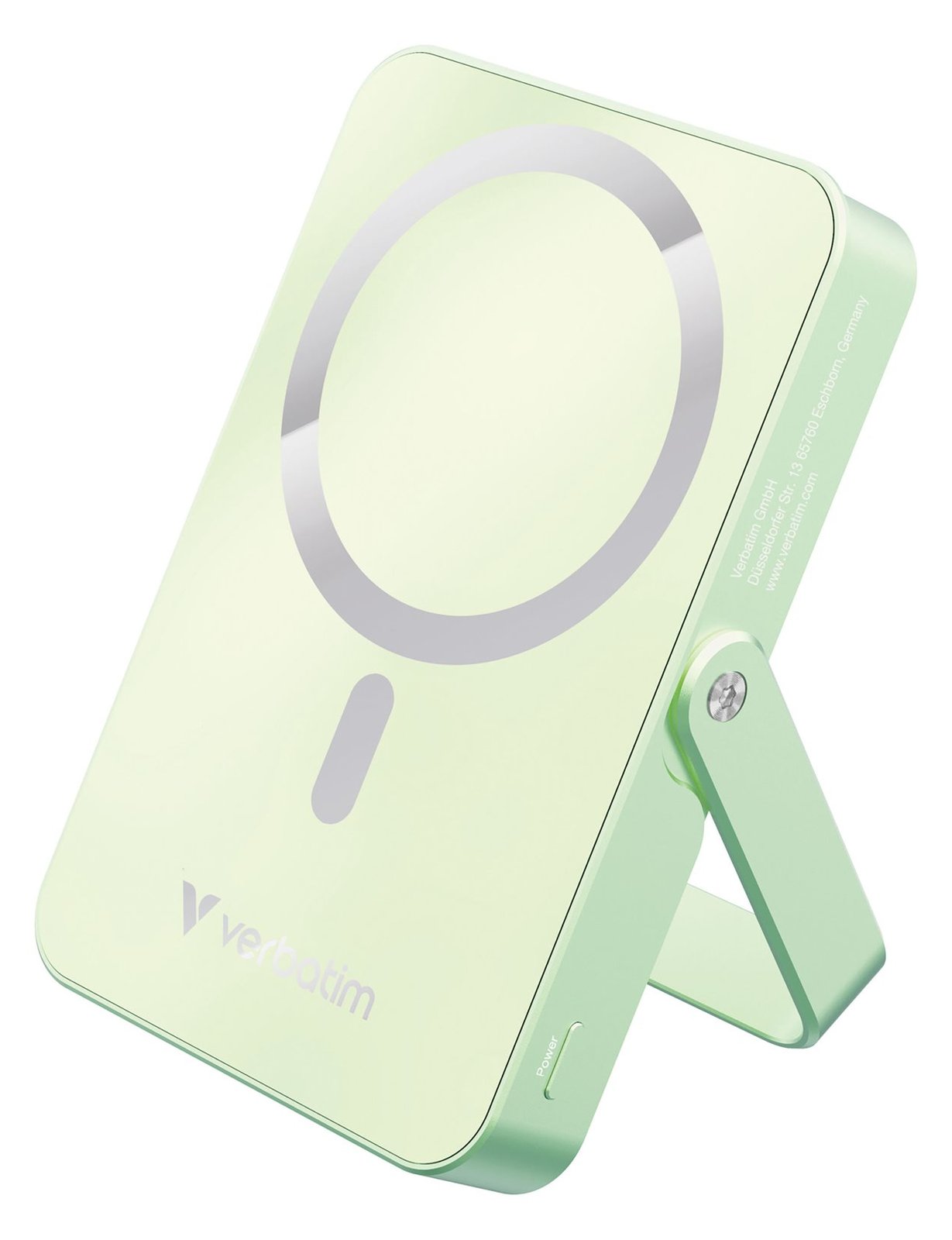 Verbatim Charge 'n' Go - Induktive Power Bank - magnetisch, mit Ständer - Li-Pol - 10000 mAh - 20 Watt - 3 A - Grün