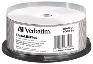 Verbatim DataLifePlus - 25 x BD-R - 50 GB 6x