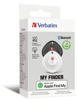 Verbatim My Finder - Anti-Verlust Bluetooth-Tag für Handy, Tablet - Schwarz, weiß (Packung mit 2)