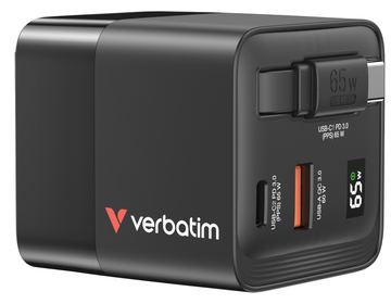 Verbatim Netzteil - GaN - 65 Watt - 3.25 A - PD 3.0, QC 3.0 (2 x USB-C, USB) von LumaTech