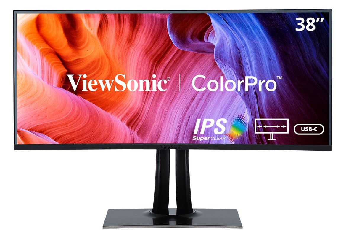 ViewSonic ColorPro VP3881a - LED-Monitor mit KVM-Switch - gebogen - 1 Anschlüsse - 96.5 cm (38)