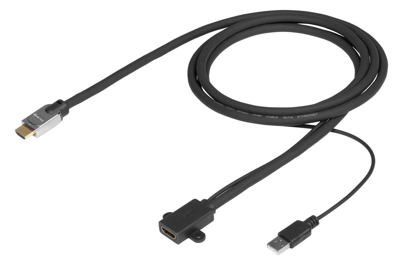 VivoLink PROHDMIHDMFM5-LSZH - 5 m - HDMI Typ A (Standard) - HDMI Typ A (Standard) - 4096 x 2160 Pixel - 18 Gbit/s