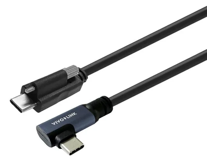 VivoLink USB-C to Angled Cable with lock screw Supports - Kabel - Digital/Daten, Ansicht 2