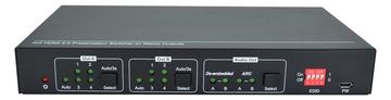 VivoLink VLHDMIMAT4X2RS - Skalierungs-Matrix-Schalter - 3840 x 2160 Pixel - 18 Gbit/s - PCM - Schwarz - Tasten von LumaTech