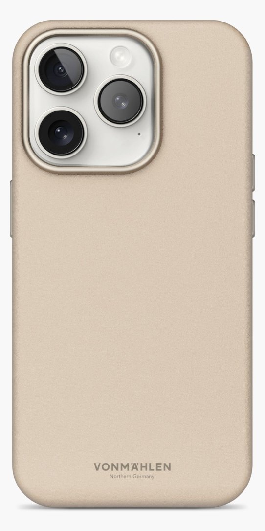 Vonmählen Kunstleder-Case für iPhone 16 Pro Max beige