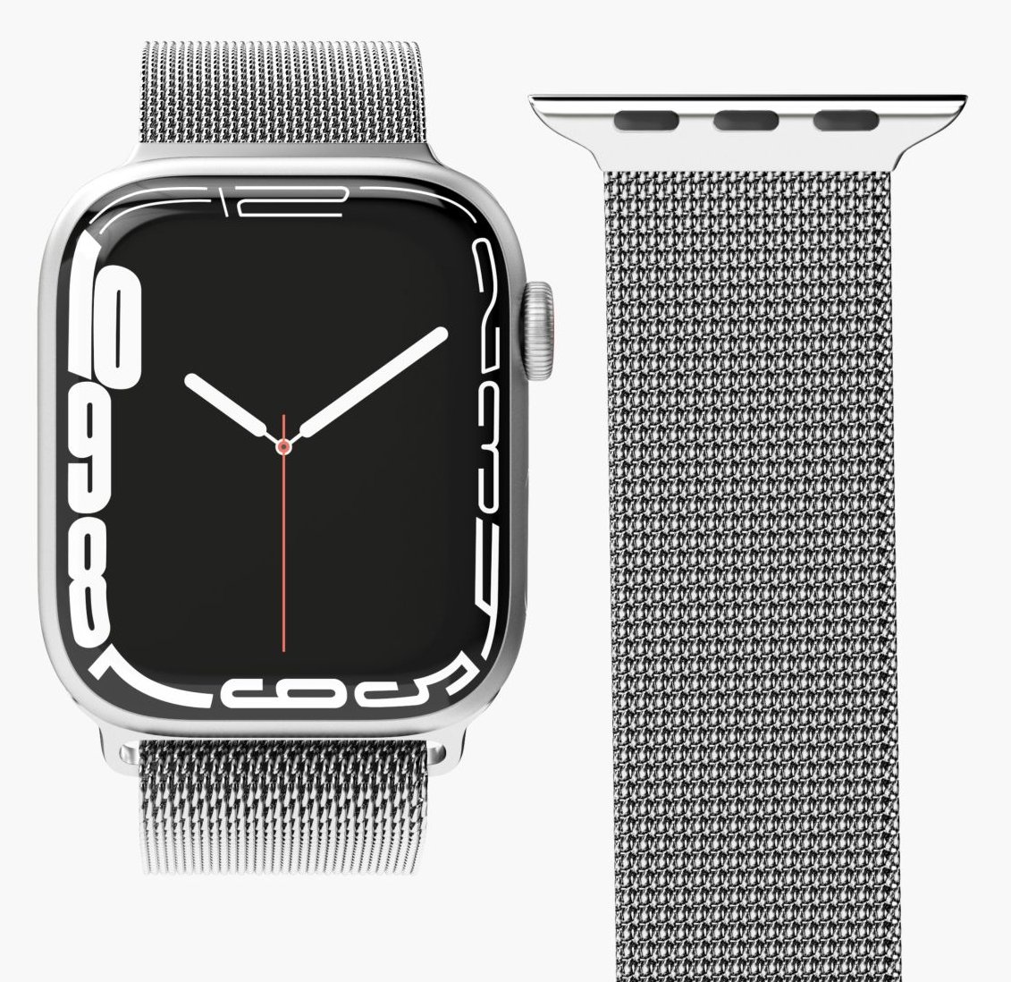 Vonmählen Milanese Loop - Band - Smartwatch - Silber - Apple - Apple Watch 42 mm - 44 mm - 45 mm - 49 mm - Edelstahl