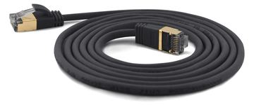 WANTEC Extra dünnes CAT7 SSTP Patchkabel - 10 m - Cat7 - S/FTP (S-STP) - RJ-45 - RJ-45 - Schwarz von LumaTech