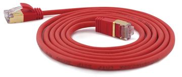 WANTEC Extra dünnes CAT7 SSTP Patchkabel - 5 m - Cat7 - S/FTP (S-STP) - RJ-45 - RJ-45 - Rot von LumaTech