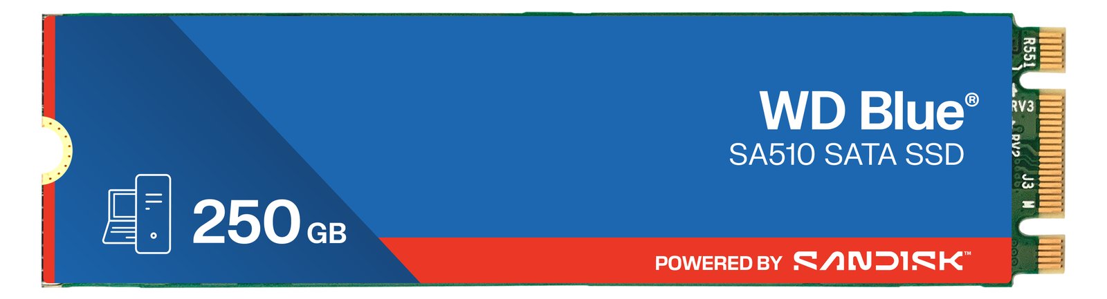 WD Blue SA510 SSD 250GB M.2 2280 SATA III 6Gb/s internal single-packed