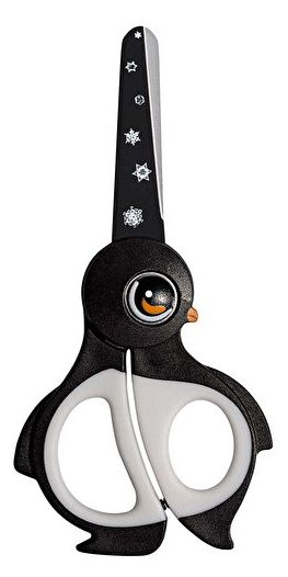 WEDO Kinderschere Bastelschere Ekky aus Edelstahl Schwarz/W