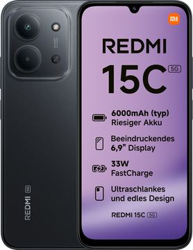 Xiaomi Redmi 15C Dual Sim - Mobiltelefon - 128 GB von LumaTech