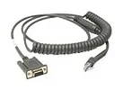 Zebra Kabel seriell - DB-9 (W) - 2.74 m - gewickelt, Ansicht 2