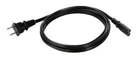 Zebra Stromkabel - power IEC 60320 C7 zu NEMA 1-15 (M) von LumaTech