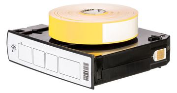 Zebra Z-Band Direct - Polypropylen (PP) - permanenter Acrylklebstoff - perforiert - 6 mil - Gelb, Fühlmarke schwarz von LumaTech