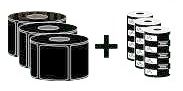 Zebra ZipShip 5319 Wax - Schwarz - 110 mm x 74 m