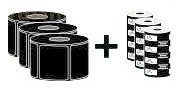 Zebra ZipShip 5319 Wax - Schwarz - 110 mm x 74 m