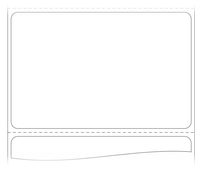 Zebra Z-Perform 1000T - Papier - permanenter Klebstoff - 85 x 55 mm 1370 Etikett(en) (1 Rolle(n)