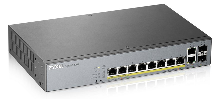 ZyXEL GS1350-12HP - Switch - Smart - 8 x 10/100/1000 (PoE+)