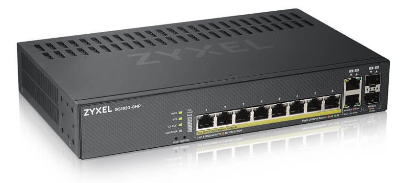 ZyXEL GS1920-8HPv2 - Switch - Smart - 8 x 10/100/1000 (PoE+)