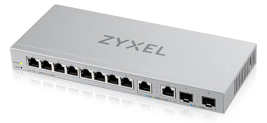 ZyXEL Switch smart managed Layer2 12 Port• 8x 1 GbE• 2x 2.5• SFP+• Desktop• - Switch - 12-Port