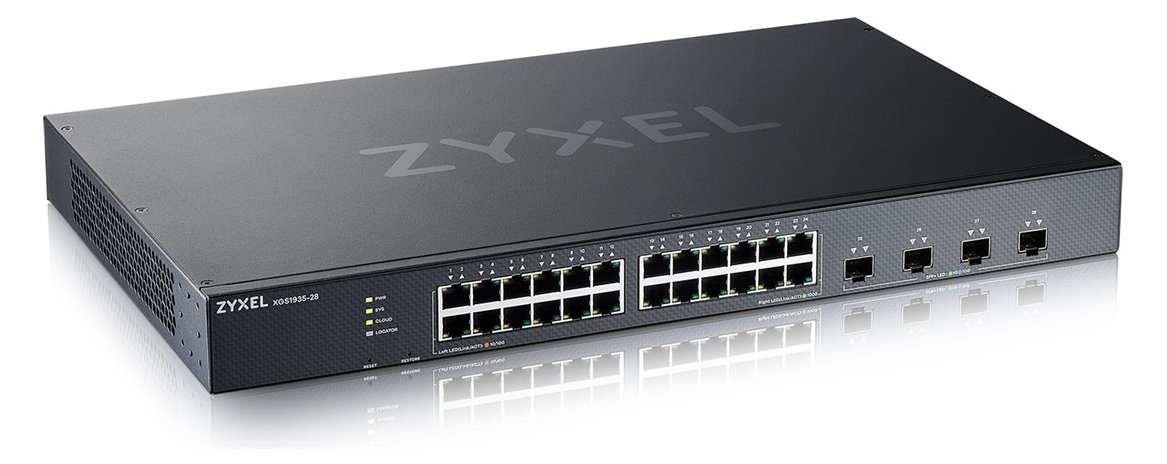 ZyXEL XGS1935-28 28 Port Smart Managed Switch24x Gigabit Copper and 4x 10G SFP+ hybrid