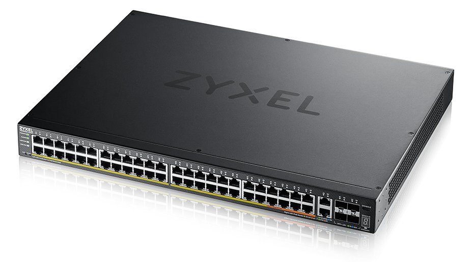 ZyXEL XGS2220 Series XGS2220-54HP - Switch - 48-port GbE L3 access, NebulaFLEX Cloud, with 6 10G uplink - managed