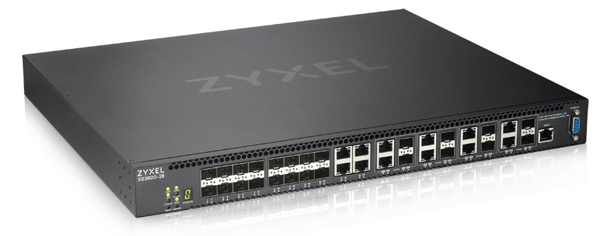ZyXEL XS3800-28 - Switch - L2+ - managed - 4 x 10GBase-T + 16 x 10 Gigabit SFP+ + 8 x C 10 G-Bit SFP+