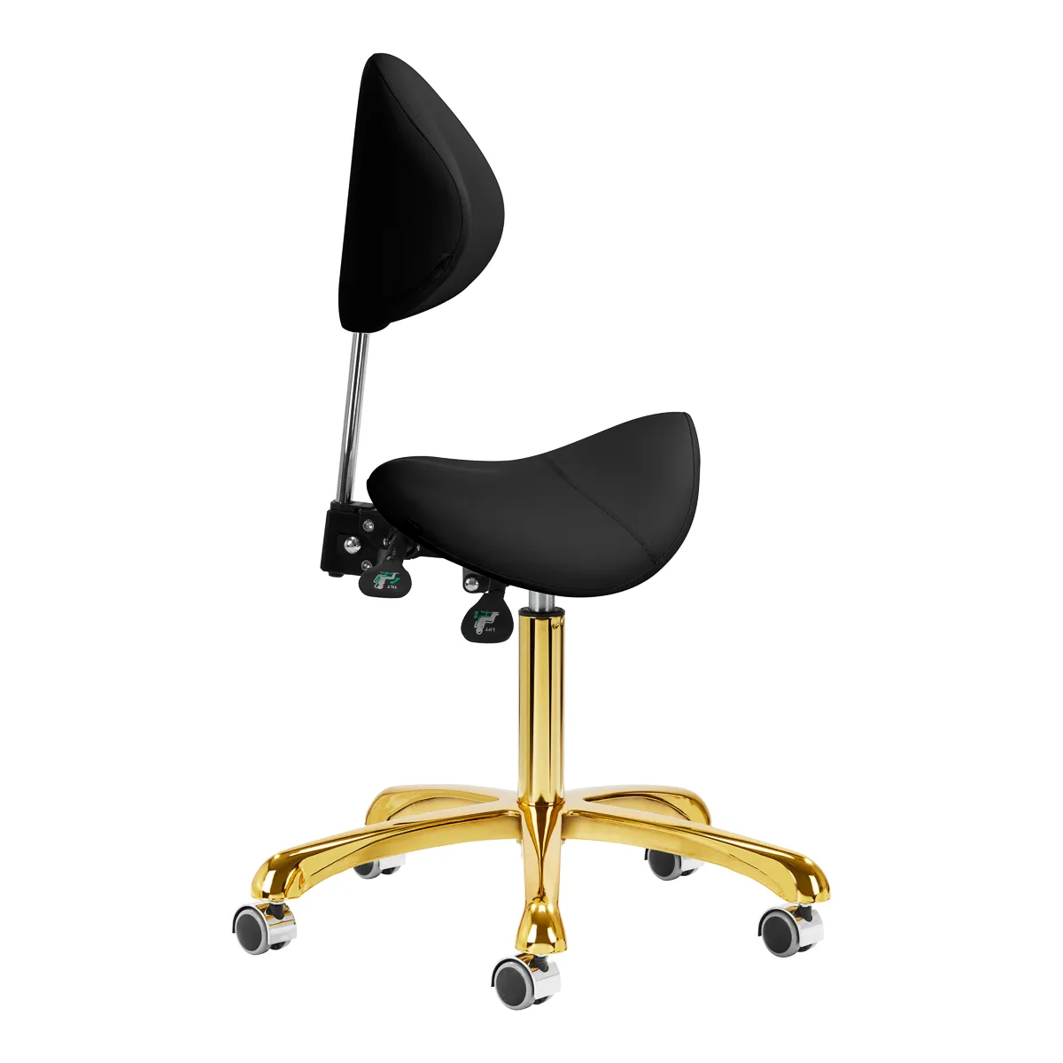 Kosmetikhocker 1004 Giovanni gold schwarz, Ansicht 2