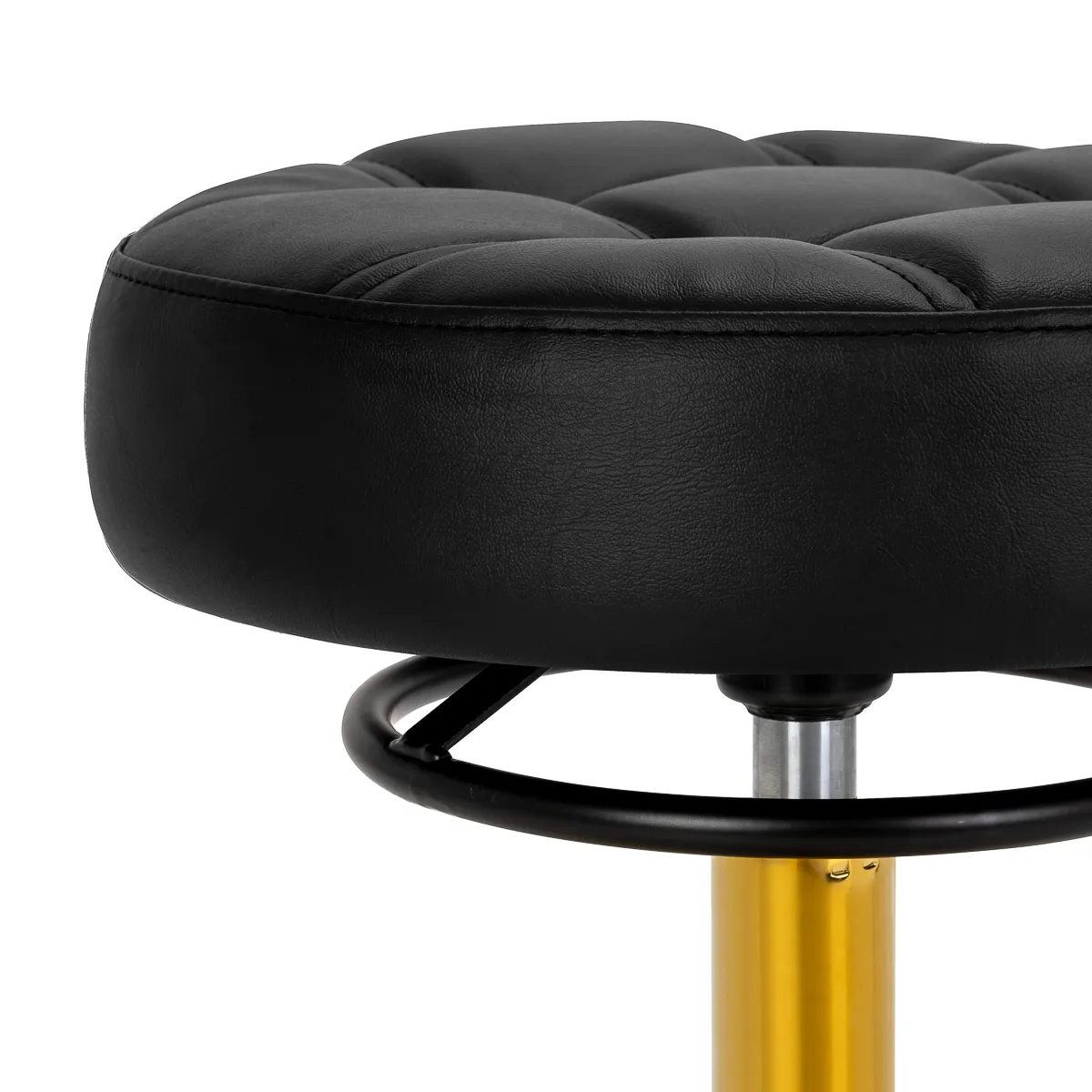 Friseurhocker Kosmetikhocker Gabbiano D054G schwarz-gold, Ansicht 3