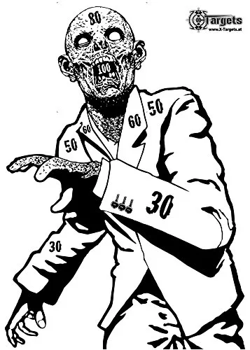 Große Zombie Zielscheiben Snobby / 50x70 cm/Papier 120g/m², Ansicht 2